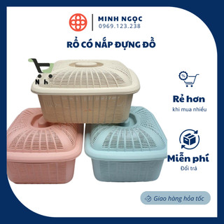Rổ có nắp đựng đồ Việt Nhật , Rổ đựng rau củ quả, bát đĩa