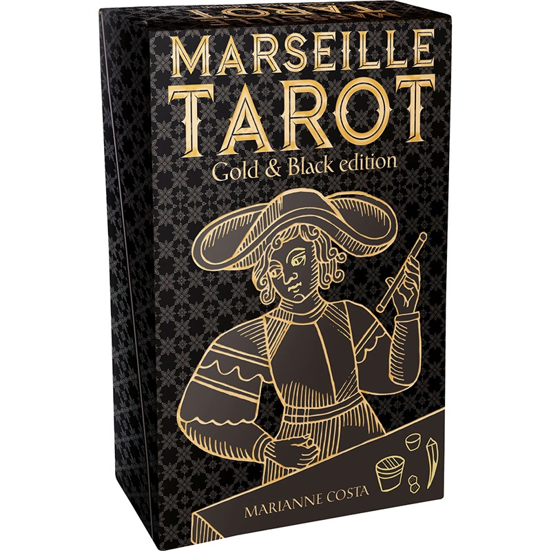 Bộ Bài Marseille Tarot Gold and Black Edition (Mystic House Tarot Shop) - Bài Gốc Authentic Chính Hã