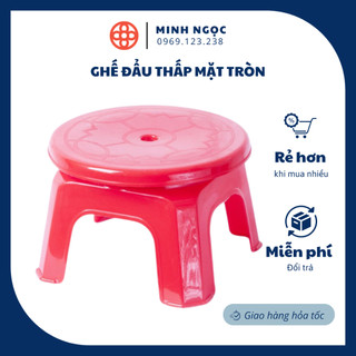 Ghế đẩu thấp mặt tròn việt nhật, ghế ngồi nhà bếp, nhà tắm mã 2014