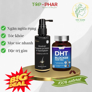  Combo Hỗ Trợ Mọc Tóc Nhanh Giảm Gãy Rụng Tóc Good Hair DHT Blocker bản Pro +  Finasteride Complex MFR 5%  không cồn 