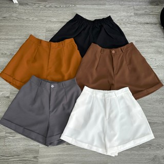 Quần đùi bigsize nữ lên line đai cao lưng chun co giãn vải fos thoáng mát dành cho nàng mũm mĩm 58-95kg - Q28