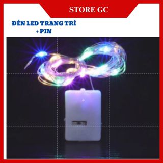 [SET 5-10] Dây Đèn Led Trang Trí Đa Năng, Đèn Led Kèm Sẵn Pin Dài 1m, 2m, 3m Chống Thấm Nước Trang Trí Nhà Cửa Giỏ Hoa
