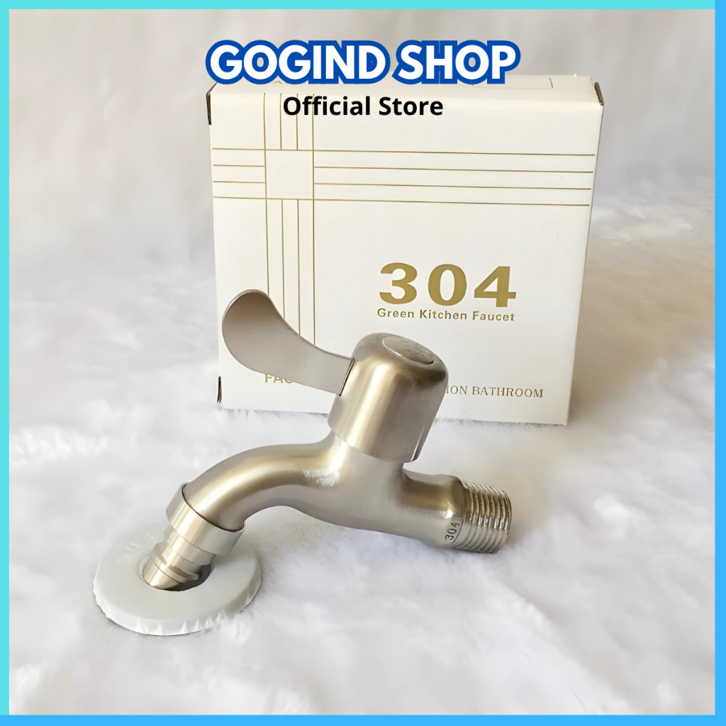 Vòi nước, vòi hồ tay gạt Inox SUS304 cao cấp, vòi nước xả siêu mạnh, nhanh chóng với phi 21 dễ dàng lắp đặt