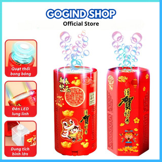 Loa bắn bong bóng pháo hoa GOGIND trang trí vui nhộn đón tết có đèn led kèm nhạc