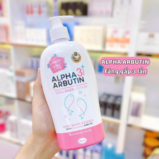 Sữa Dưỡng Thể Trắng Da Alpha Arbutin Collagen Lotion 3 Plus Thái Lan 500ml , Sữa tắm trắng da Alpha Arbutin - Bonshop