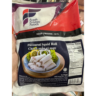 Chả mực xoắn ống 500g nhập khẩu malaysia