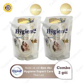 Nước xả vải đậm đặc hygiene expert care màu trắng dung tích 1300ml/túi
