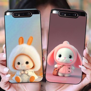 Ốp lưng Samsung a80 in hình thỏ cute xinh đẹp