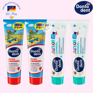 Kem đánh răng trẻ em Dontodent Junior cho trẻ từ 0-6 tuổi, cho trẻ trên 6 tuổi - 100ml - Đức