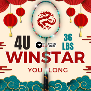 Vợt Cầu Lông Đơn Winstar You Long Căng Sẵn 11Kg_4U, Vợt Carbon 100% Cao Cấp SIêu Bền, Siêu Nhẹ, Độ Bền Cao
