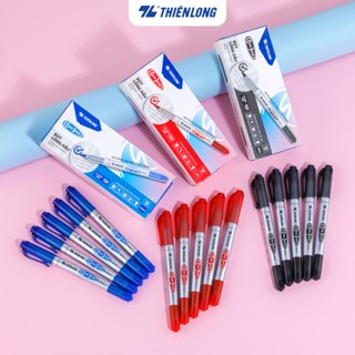 Bút lông dầu Thiên Long PM-04, 2 đầu mực lớn nhỏ giúp đa dạng nét viết, thuận tiện khi sử dụng, chuẩn chất lượng quốc tế