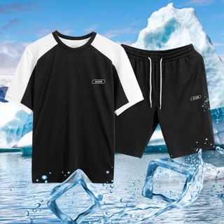 Bộ Quần Áo Nam GOZIN SHOP Cổ Tròn Tay Ngắn, Bộ Đồ Nam Mùa Hè Thiết Kế Phối Màu Thời Trang -JA 10