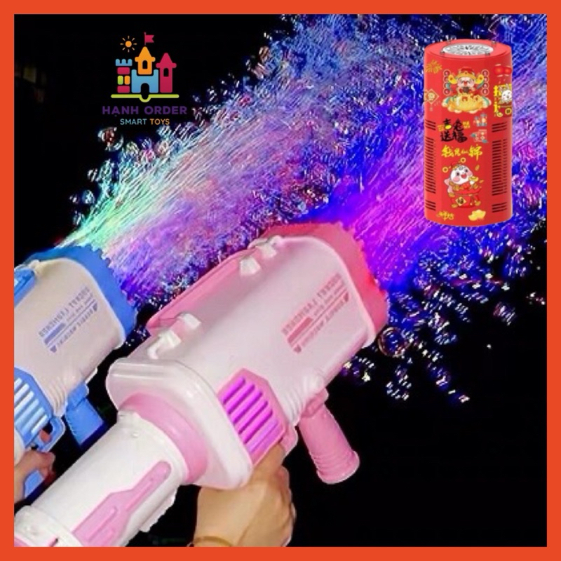 [Rẻ Vô Địch] Súng Bắn Bong Bóng 32 nòng, 10 nòng, 8 Nòng Siêu Mạnh (Tặng Pin, Nước Xà Phòng)