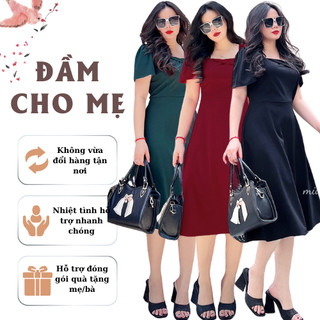Đầm Bigsize Trẻ Trung Form Xòe Cổ Vuông Camili thun Cotton Thiết Kế Cao Cấp Năng Động thích hợp đi Dự Tiệc Du lịch CG012