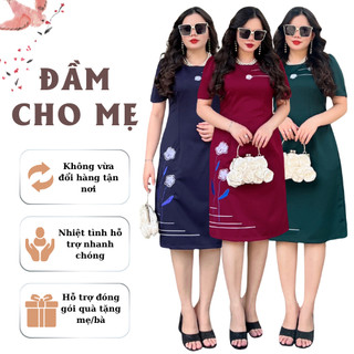 Đầm Thêu co giãn cao cấp hoa Jasmine Form body gọn dáng mặc thoải mái đứng form, chất vải thun Cotton thoáng mát | CG032