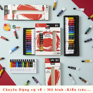 [ TÂM TÂM ] MÀU DẦU PEBEO , OIL COLOR PEBEO - BỘ 12 MÀU , 24 MÀU TUÝP 12ML