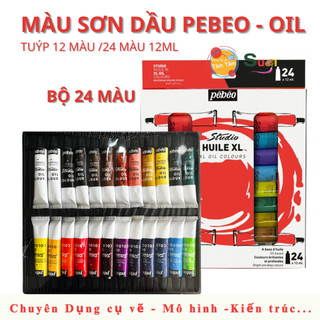 Màu dầu pebeo bộ 24 màu , oil pebeo