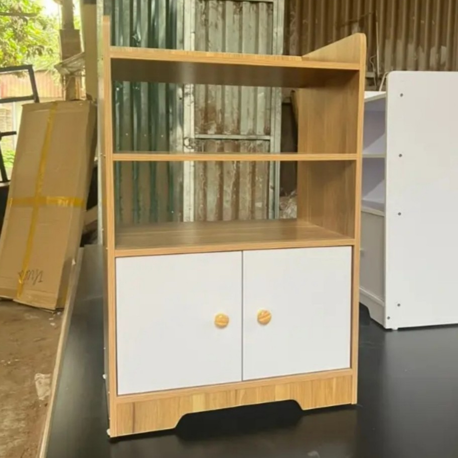 Tủ gỗ, kệ gỗ đầu giường cạnh bộ bàn ghế sofa 3 tầng cao 70cm, rộng 42cm, sâu 24cm gỗ MDF phủ Metamin