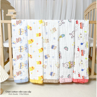 ( Được Chọn mẫu ) Khăn Tắm - Chăn Xô 4 Lớp Bo Viền Cho Bé Chất Vải Xô Cotton Mềm Mịn, Thoáng Khí