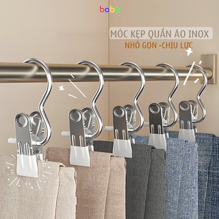 Kẹp quần áo đa năng inox nhỏ gọn kẹp chặt không dấu vết, móc tất, đồ lót, chống trượt, chịu lực BABO TB31