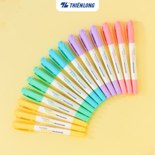 Combo 10 Bút dạ quang màu Pastel Thiên Long Pazto HL-016 - Bút dạ quang rửa được - Không để lại vết khi Photocopy