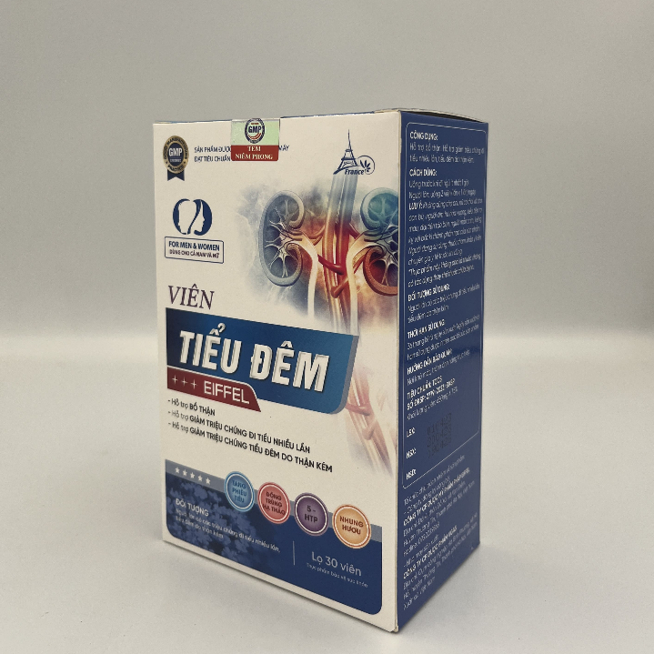 Viên Uống TIỂU ĐÊM EIFFEL Bổ Thận Giảm Triệu Chứng Đi Tiểu Nhiều Lần Tiểu Đêm Do Thận Kém Thận Yếu Lọ 30 Viên