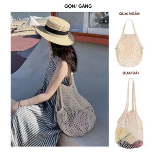 Túi lưới đi biển du lịch vintage thời trang đa năng đựng đồ cá nhân phụ kiện chụp hình thời trang Gọn Gàng