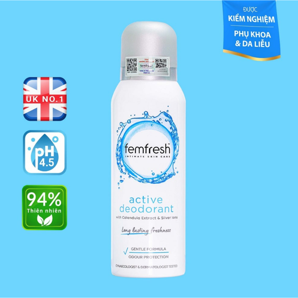 (Có tem, nhãn phụ) Xịt thơm mát khử mùi vùng kín Femfresh