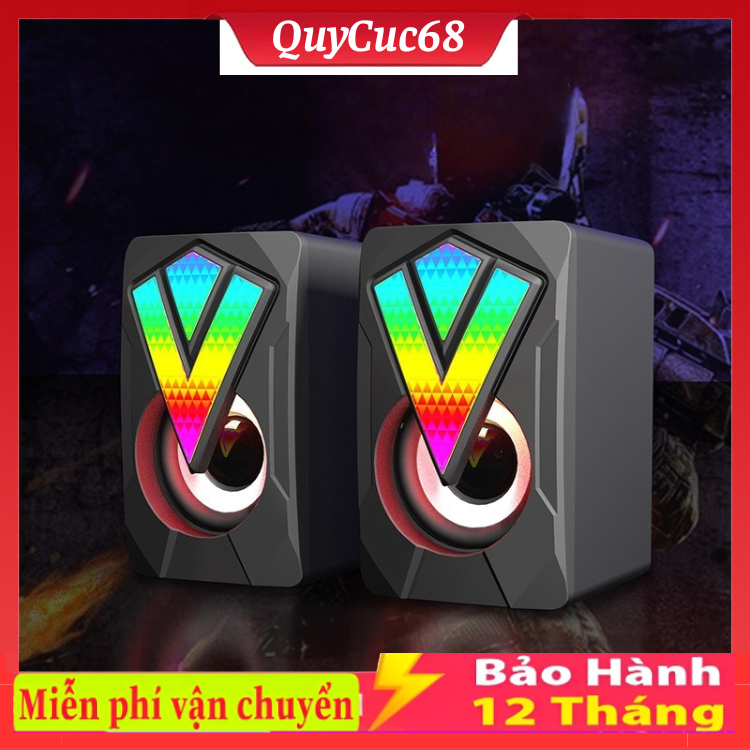 Loa máy tính pc, laptop mini 5.0 Speaker - Loa vi tính mini LED RGB | Bảo hành 12 Tháng