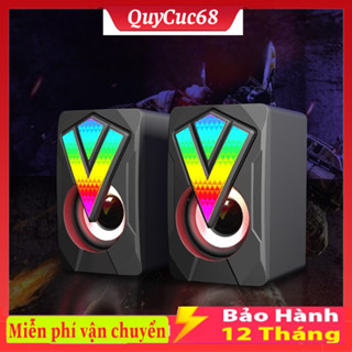 Loa máy tính pc, laptop mini 5.0 Speaker - Loa vi tính mini LED RGB | Bảo hành 12 Tháng