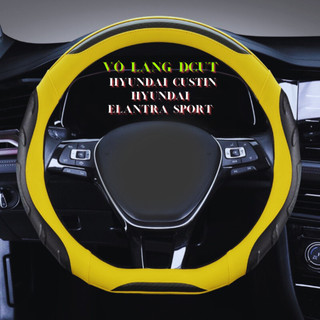 Bọc vô lăng ô tô hyundai custin, hyundai elantra sport mẫu bọc vô lăng dcut kiểu dáng thể thao, đầm chắc tay lái
