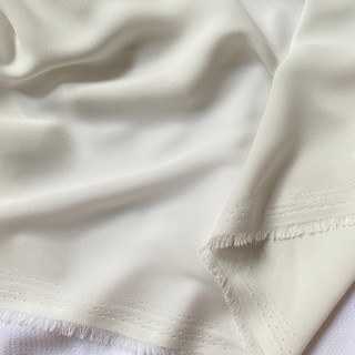 Khúc 2m VOAN LỤA MÀU TRẮNG TRƠN - Mỏng, Nhám Tay, Rũ - Khổ 1m5 - Dùng Làm Lót