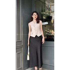 Chân váy lụa dài dáng A nhẹ