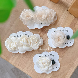 Kẹp tóc hoa trà phong cách Hàn Quốc