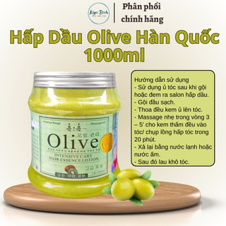 HẤP DẦU MỀM MƯỢT TÓC  OLIVE Hàn Quốc 1000ml( OLIVE NẮP THIẾT)