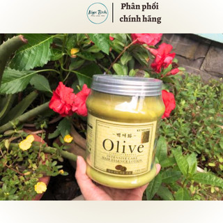 HẤP DẦU MỀM MƯỢT TÓC  OLIVE Hàn Quốc 1000ml( OLIVE NẮP THIẾT)