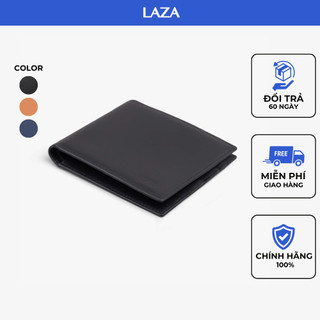 Ví nam da bò kiểu dáng gập ngang LAZA Mill Wallet 506 - Da bò Nappa nhập khẩu không bong tróc