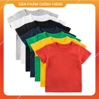 Áo Thun Cotton Cộc Tay, Áo Phông Bé Trai, Bé Gái Cotton Co Giãn 4 Chiều, Thấm Hút Mồ Hôi Siêu Tốt
