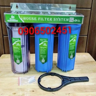Bộ lọc nước sinh hoạt - lọc thô 3 cấp ly 10 inch chuẩn dùng cho gia đình !