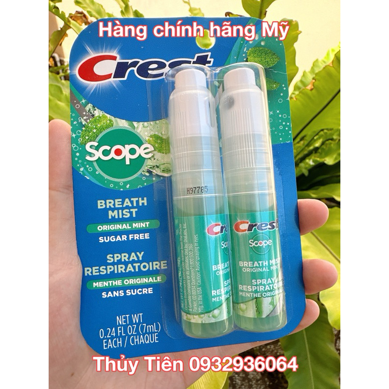 Xịt thơm miệng Crest Scope Mỹ