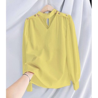 ÁO DÂY CỔ CÁCH ĐIỆU VAI TAY DÀI💕𝑭𝑹𝑬𝑬𝑺𝑯𝑰𝑷💕[Giá gốc tận xưởng][Giá tốt /giá rẻ]