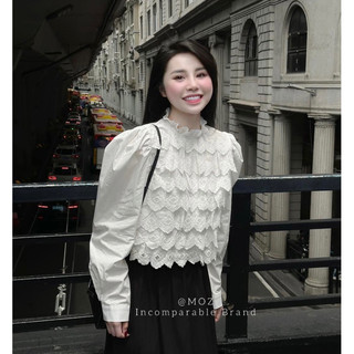Sơ Mi Thô Phối Ren Tầng