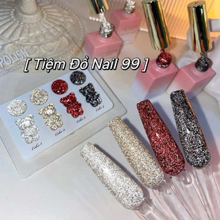Sơn gel Flash màu đỏ, đen - Sơn nhũ Flash Milan chính hãng chai 15ml