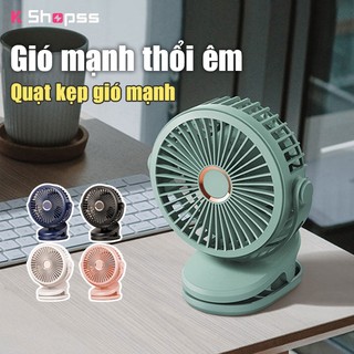 quạt kẹp quạt tích điện10000mAhxoay720°sạcUSB quạt siêu gió im lặng quạt tích điện cầm tay quạt sạc tích điện