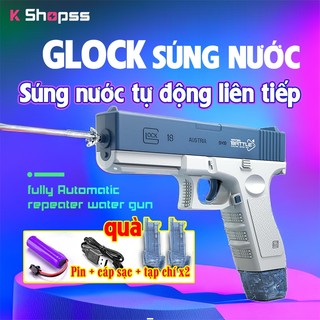 Súng nước Glock Điện tự động súng nước bắn tốc độ cao tầm xa súng nước công nghệ cao đồ chơi trẻ em súng đồ chơi