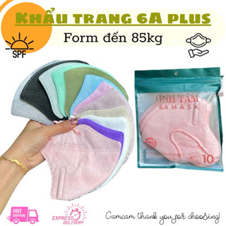 Khẩu trang 6A plus chống nắng 4 lớp kháng khuẩn form to đến 85kg size to