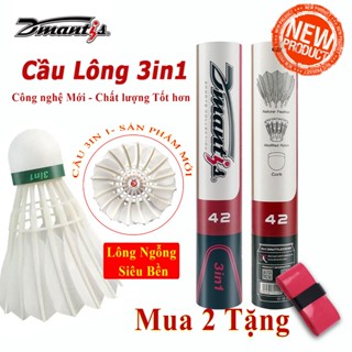 Hộp Cầu Lông,Cầu lông bán nhân tạo 3in1,thân đúc, Siêu bền,cầu chính xác,dùng cho tập luyện Dmantis