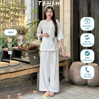 Pháp phục đi lễ thêu hoa TINH NHI nhẹ nhàng thanh lịch PP170