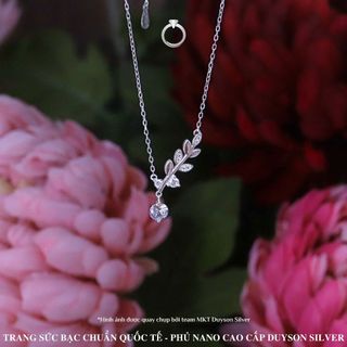 Vòng cổ bạc lá nguyệt quế Duyson Silver, Dây chuyền bạc 925 LAUREL