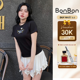 Áo thun BaBy Tee, áo phông nữ ngắn tay, cổ tròn, 100% cotton co giãn 2 chiều BonBon ABBC17